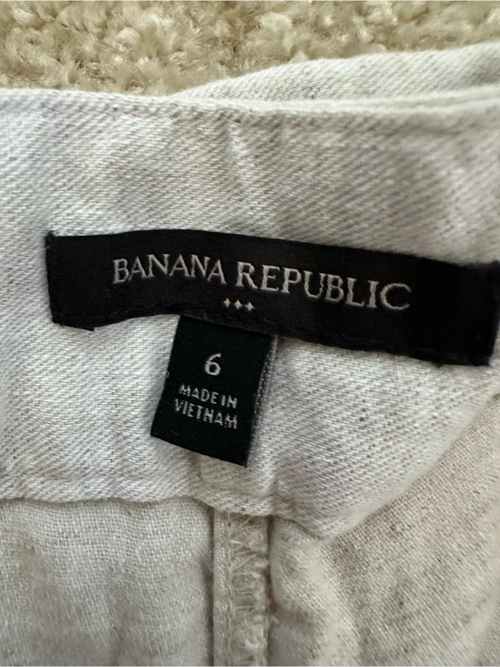 Banana Republic Utility Linen Blend High Rise Slim Tie Waist Pants
